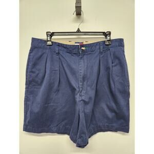 Vintage Tommy Hilfiger Men's Pleated Chino Shorts, Size 36, 5", In Navy Color